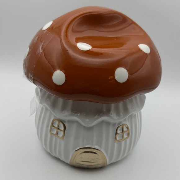 Target Other - Mushroom House Shaped Ceramic Jar